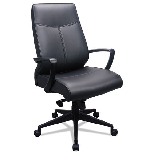 300 Leather High-back Chair, Supports Up To 250 Lbs., Black Seat-black Back, Black Base
