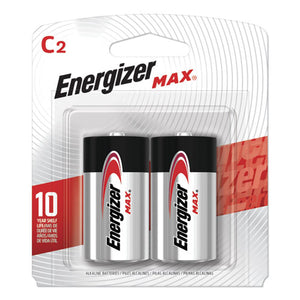 Max Alkaline C Batteries, 1.5v, 2-pack
