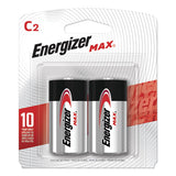 Max Alkaline C Batteries, 1.5v, 2-pack