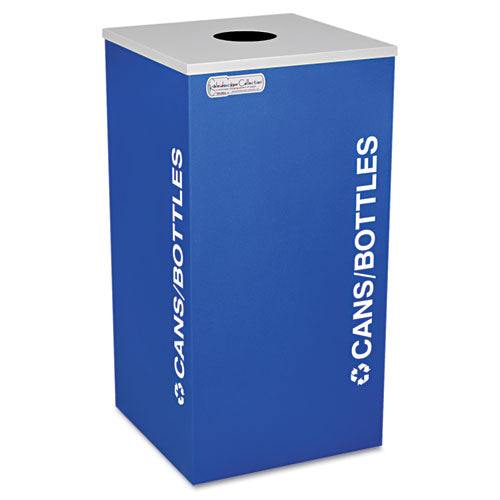 Kaleidoscope Collection Bottle-can-recycling Receptacle, 24 Gal, Royal Blue