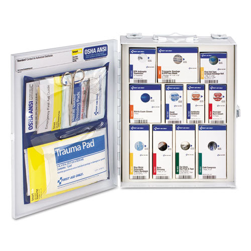 Ansi 2015 Smartcompliance Food Service Cabinet W-o Medication, 25 People, 94 Pieces, Metal Case