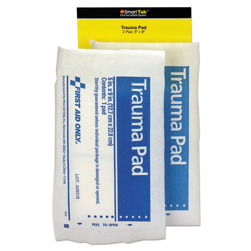 Smartcompliance Refill Trauma Pad, 5 X 9, White, 2-bag