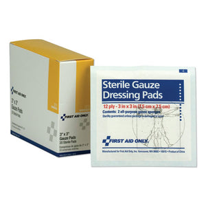 Gauze Dressing Pads, 3" X 3", 10-box