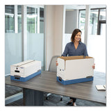 Liberty Heavy-duty Strength Storage Boxes, Legal Files, 15.25" X 24.13" X 10.75", White-blue, 4-carton