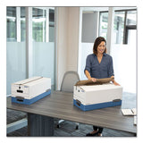 Liberty Heavy-duty Strength Storage Boxes, Legal Files, 15.25" X 24.13" X 10.75", White-blue, 4-carton