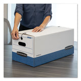 Stor-file Medium-duty Strength Storage Boxes, Letter-legal Files, 12.25" X 16" X 11", White-blue, 4-carton