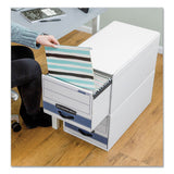 Stor-drawer Steel Plus Extra Space-savings Storage Drawers, Legal Files, 17" X 25.5" X 11.5", White-blue, 6-carton
