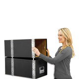Staxonsteel Maximum Space-saving Storage Drawers, Letter Files, 14" X 25.5" X 11.13", Black, 6-carton