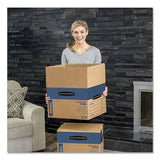 Smoothmove Prime Moving-storage Boxes, Small, Regular Slotted Container (rsc), 16" X 12" X 12", Brown Kraft-blue, 10-carton