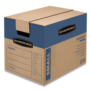 Smoothmove Prime Moving-storage Boxes, Small, Regular Slotted Container (rsc), 16" X 12" X 12", Brown Kraft-blue, 10-carton