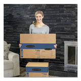 Smoothmove Prime Moving-storage Boxes, Medium, Regular Slotted Container (rsc), 18" X 18" X 16", Brown Kraft-blue, 8-carton