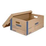 Smoothmove Prime Moving And Storage Boxes, Large, Half Slotted Container (hsc), 24" X 15" X 10", Brown Kraft-blue, 8-carton