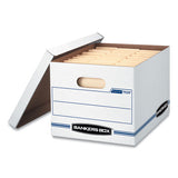 Stor-file Basic-duty Storage Boxes, Letter-legal Files, 12.5" X 16.25" X 10.5", White-blue, 4-carton