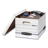 Stor-file Basic-duty Storage Boxes, Letter-legal Files, 12.5" X 16.25" X 10.5", White-blue, 4-carton
