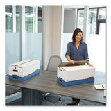 Stor-file Medium-duty Strength Storage Boxes, Letter Files, 12.25" X 24.13" X 10.75", White-blue, 12-carton