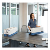 Stor-file Medium-duty Strength Storage Boxes, Legal Files, 15.25" X 24.13" X 10.75", White-blue, 12-carton