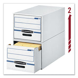 Stor-drawer Basic Space-savings Storage Drawers, Legal Files, 16.75" X 19.5" X 11.5", White-blue, 6-carton