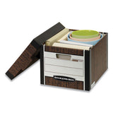 R-kive Heavy-duty Storage Boxes, Letter-legal Files, 12.75" X 16.5" X 10.38", Woodgrain, 4-carton