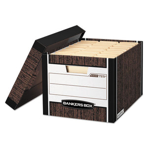 R-kive Heavy-duty Storage Boxes, Letter-legal Files, 12.75" X 16.5" X 10.38", Woodgrain, 4-carton
