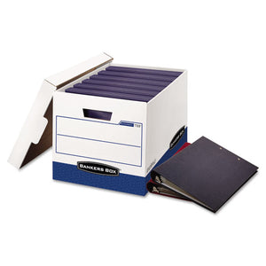 Binderbox Storage Boxes, Letter Files, 13.13" X 20.13" X 12.38", White-blue, 12-carton