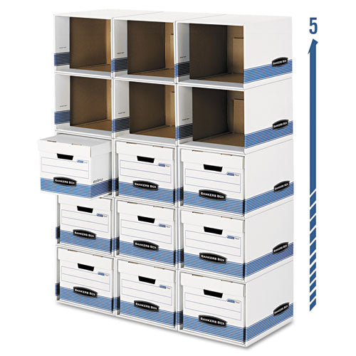 File-cube Box Shell, Legal-letter, 12 X 15 X 10, White-blue