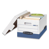 R-kive Heavy-duty Storage Boxes, Letter-legal Files, 12.75" X 16.5" X 10.38", White-blue, 12-carton