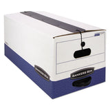 Liberty Plus Heavy-duty Strength Storage Boxes, Letter Files, 12.25" X 24.13" X 10.75", White-blue, 12-carton