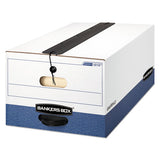 Liberty Plus Heavy-duty Strength Storage Boxes, Legal Files, 15.25" X 24.13" X 10.75", White-blue, 12-carton