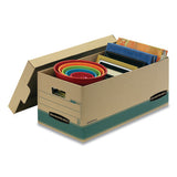 Stor-file Medium-duty Storage Boxes, Letter Files, 12.88" X 25.38" X 10.25", Kraft-green, 12-carton