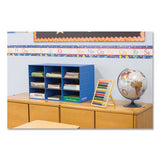 Classroom Literature Sorter, 9 Compartments, 28 1-4 X 13 X 16, Blue