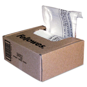 Shredder Waste Bags, 6-7 Gal Capacity, 100-carton