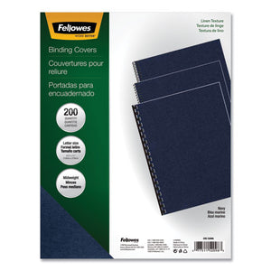 Linen Texture Binding System Covers, 11 X 8-1-2, Navy, 200-pack