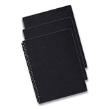 Linen Texture Binding System Covers, 11-1-4 X 8-3-4, Black, 200-pack