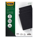 Linen Texture Binding System Covers, 11-1-4 X 8-3-4, Black, 200-pack