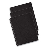 Classic Grain Texture Binding System Covers, 11-1-4 X 8-3-4, Black, 200-pack