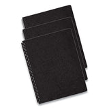 Executive Leather-like Presentation Cover, Round, 11-1-4 X 8-3-4, Black, 50-pk