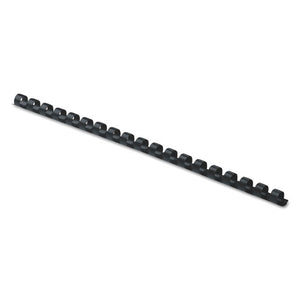 Plastic Comb Bindings, 1-4" Diameter, 20 Sheet Capacity, Black, 25 Combs-pack