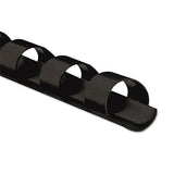 Plastic Comb Bindings, 5-16" Diameter, 40 Sheet Capacity, Black, 25 Combs-pack