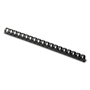 Plastic Comb Bindings, 3-8" Diameter, 55 Sheet Capacity, Black, 25 Combs-pack