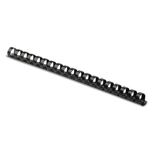 Plastic Comb Bindings, 3-8" Diameter, 55 Sheet Capacity, Black, 100 Combs-pack