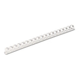 Plastic Comb Bindings, 3-8" Diameter, 55 Sheet Capacity, White, 100 Combs-pack
