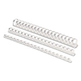 Plastic Comb Bindings, 1-2" Diameter, 90 Sheet Capacity, White, 100 Combs-pack