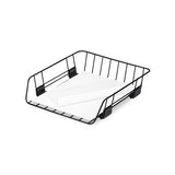 Front-load Wire Desk Tray, 1 Section, Letter Size Files, 10.88" X 12.63" X 2.63", Black