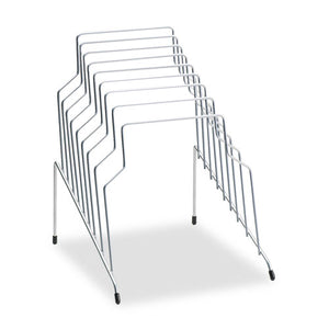 Wire Step File, 8 Sections, Letter To Legal Size Files, 10.13" X 12.13" X 11.81", Silver