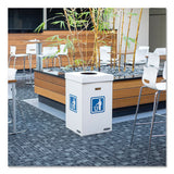 Waste And Recycling Bin, 50 Gal, White, 10-carton