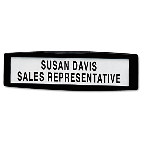 Plastic Partition Additions Nameplate, 9 X 2 1-2, Graphite