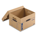 Smoothmove Maximum Strength Moving Boxes, Small, Half Slotted Container (hsc), 15" X 15" X 12", Brown Kraft-blue, 8-pack