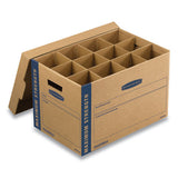 Smoothmove Kitchen Moving Kit, Medium, Half Slotted Container (hsc), 18.5" X 12.25" X 12", Brown Kraft-blue