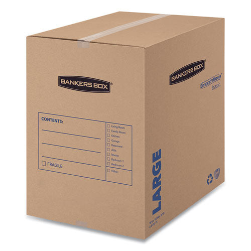 Smoothmove Basic Moving Boxes, Large, Regular Slotted Container (rsc), 18