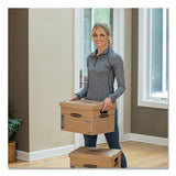 Smoothmove Classic Moving And Storage Boxes, Small, Half Slotted Container (hsc), 15 X 12 X 10, Brown Kraft-blue, 10-carton